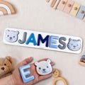 Custom name puzzle for boys Blue name puzzle Busy board for boy Nursery decor Unique baby boy gift Puzzle with pegs Wooden toy Nephew gift
