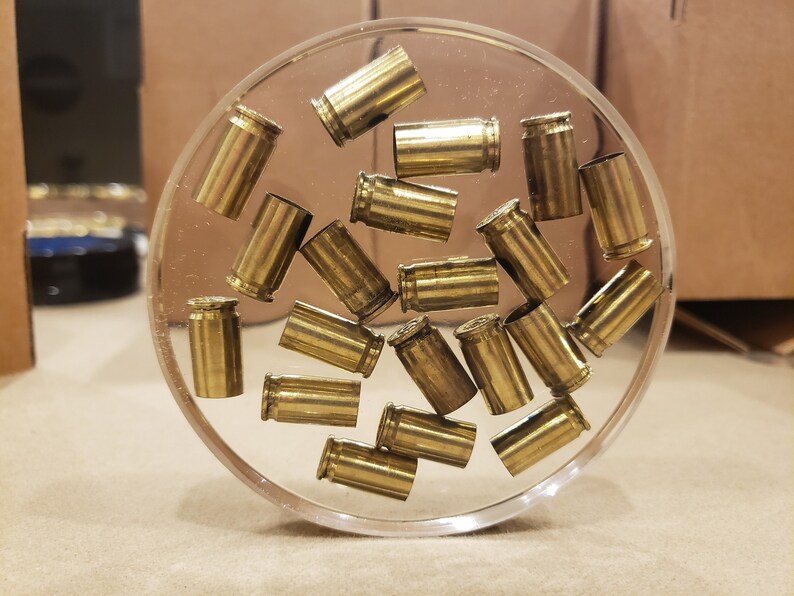 Custom Spent 9MM Bullet Crystal Clear Epoxy Coasters Etsy