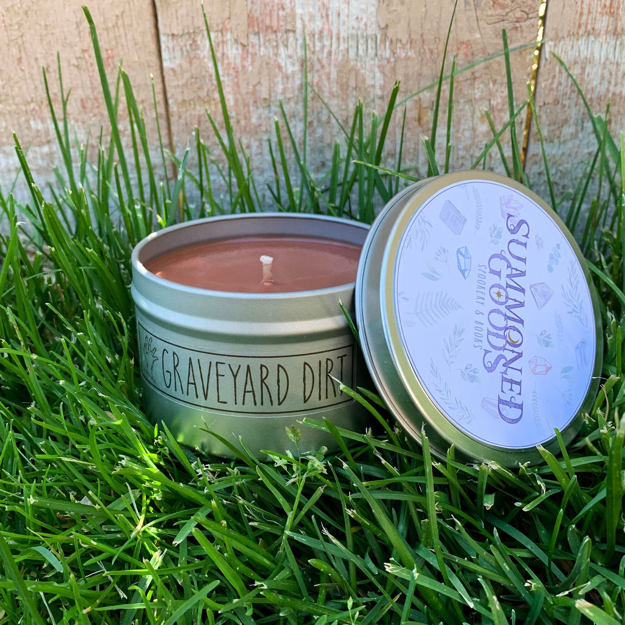 Graveyard Dirt 8oz Candle 100 Percent Soy Candles Handmade Etsy