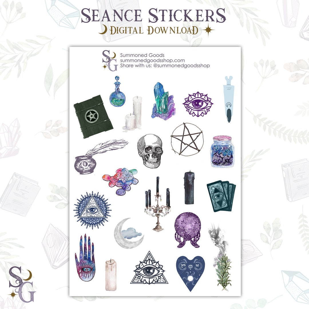 DIGITAL Seance Stickers Digital Pagan Stickers Download Wiccan Journal ...