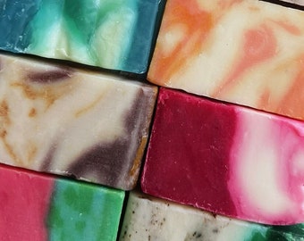 Eco Friendly-Handmade Soap-Natural Soap Bars-Cut-Wrapped-Aloe Vera-Olive Essential Oil-SLS Parabens Free-Plastic Free-Gift