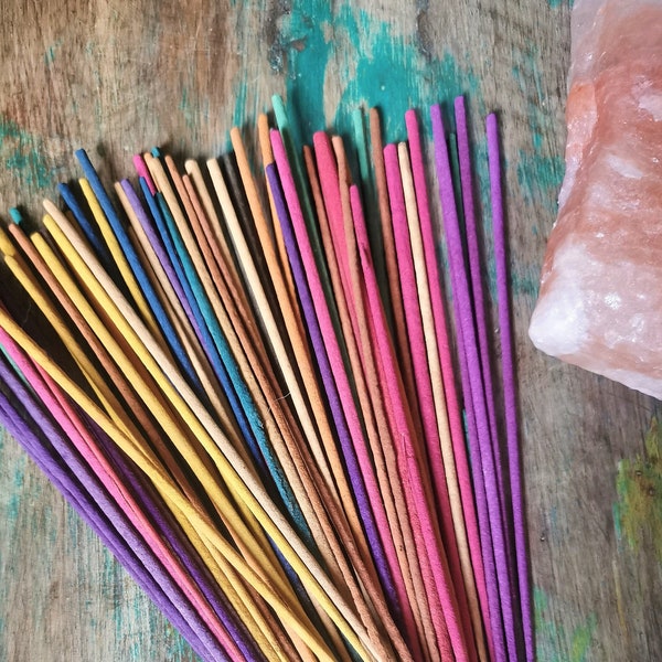 5 Pack Incense Sticks Hand Rolled Quality Essential Perfume Oil Coated Bamboo Stick Handmade 25cm
