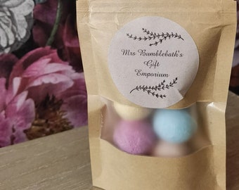 Vegan Assorted Mini Bath Marbles Fizzers Fizz Bombs Wedding Favours Party Leavers Baby Shower School Mothers Day Bridesmaids Gift Pouch Bags