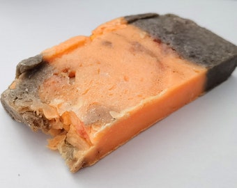 Cinnamon & Orange-Natural Soap Bar-Cut-Wrapped-Handmade-Olive Essential Oil-Calm-Vitamin C-SLS Parabens Plastic Free-Eco Friendly-Gift