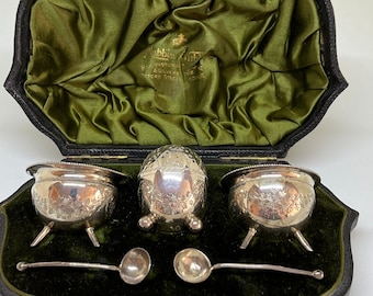 Vintage Mappin and Webb Silver Plated Condiment Set - Etsy UK