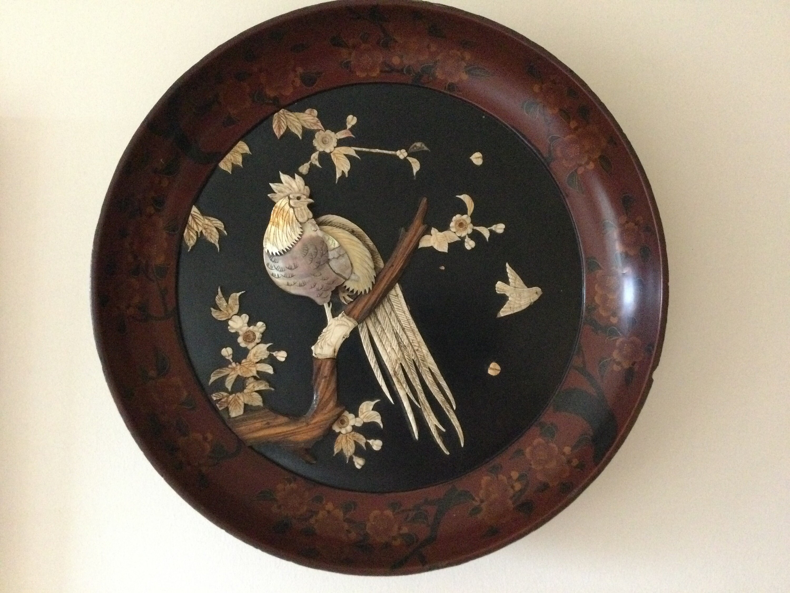 A Very Large Decorative Japanese Lacquered Wall Plaque Meiji Etsy UK