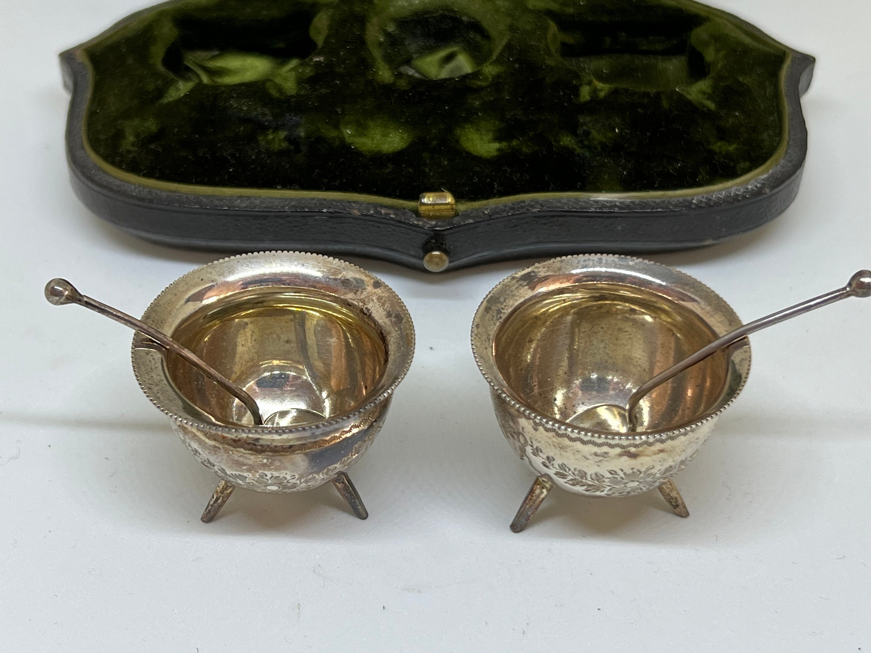 Antique Mappin & Webb Sterling Silver Condiment Set: Victorian
