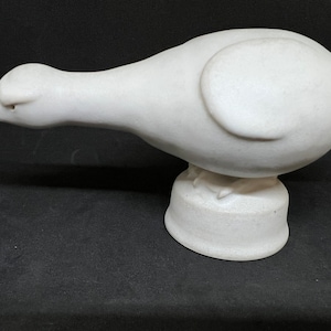 Vintage Ponthir Pottery Duck Figure: Welsh Stoneware Sculpture, c1951-1979