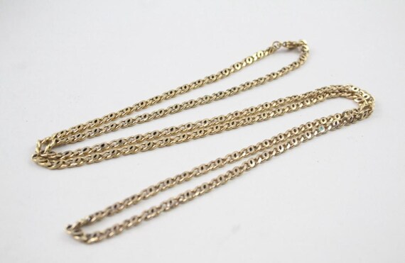 Vintage Grossé Germany Long Length Gold Plated Serpentine Chain 
