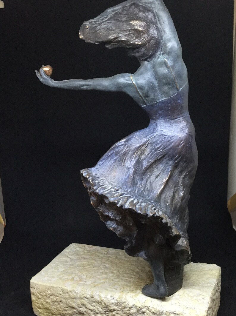 Miro 1992 Bronze Art Deco Sculpture of a Dancer Limited image 2