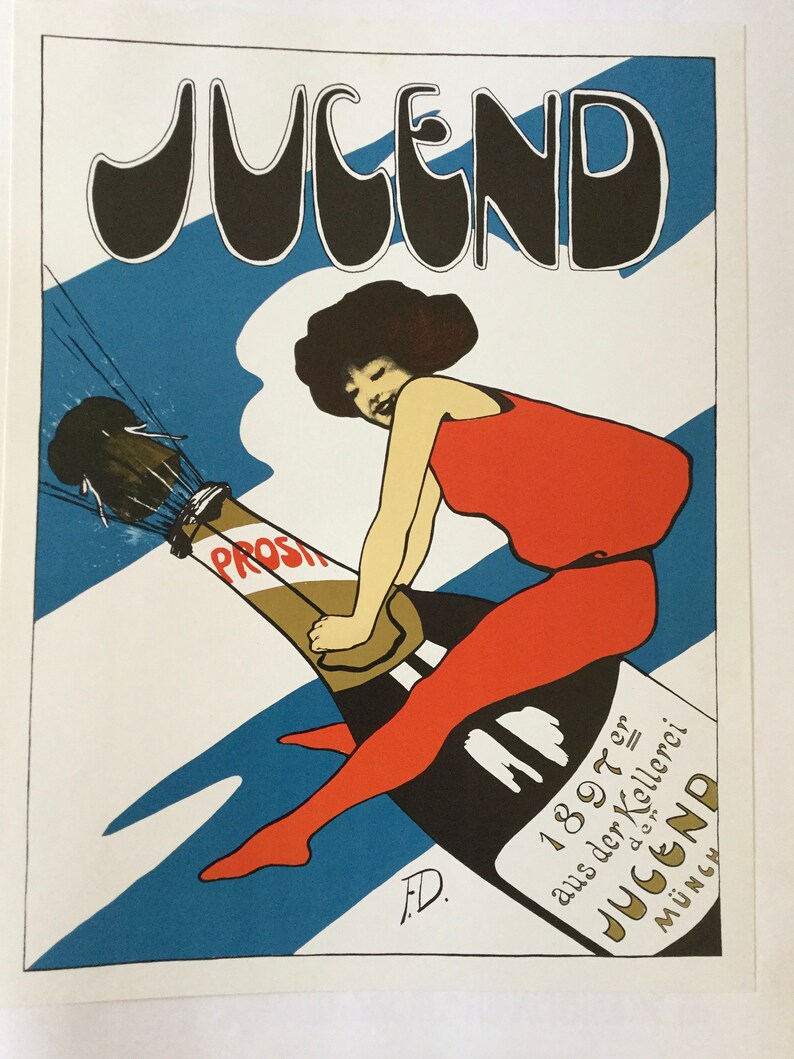 Siegfried Wichmann POSTERS 1900 Vintage European Art Book 1971 image 8