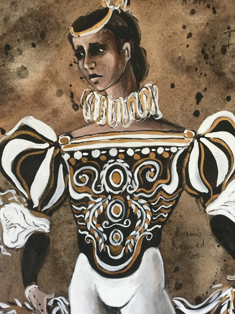 Donato Forte Watercolour and Mixed Technique Painting of a image 0