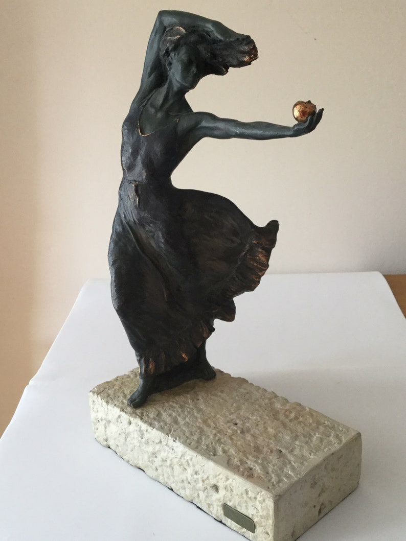 Miro 1992 Bronze Art Deco Sculpture of a Dancer Limited image 1