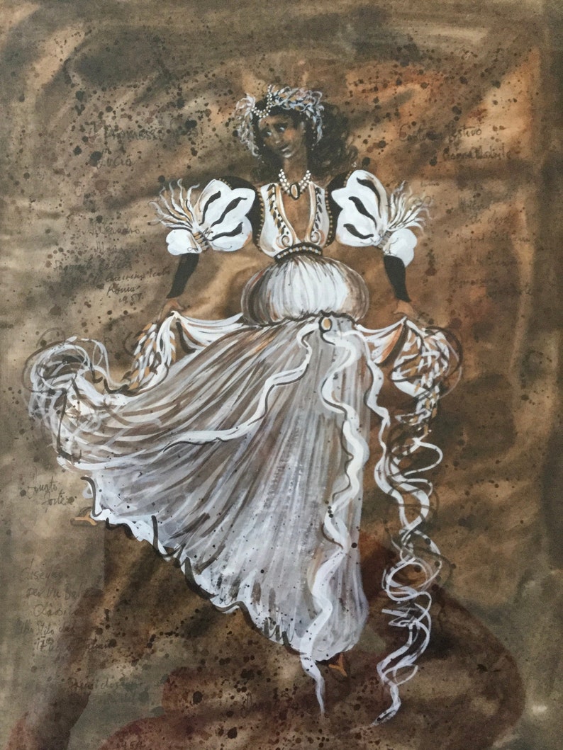 Donato Forte Watercolour and Mixed Technique Painting of a image 0