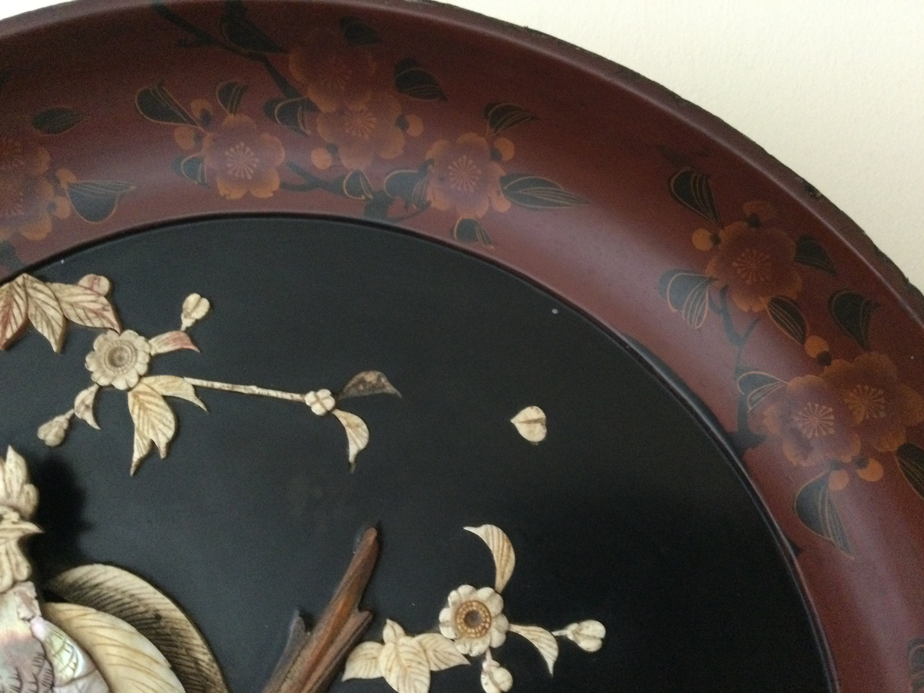 A Very Large Decorative Japanese Lacquered Wall Plaque Meiji Etsy UK