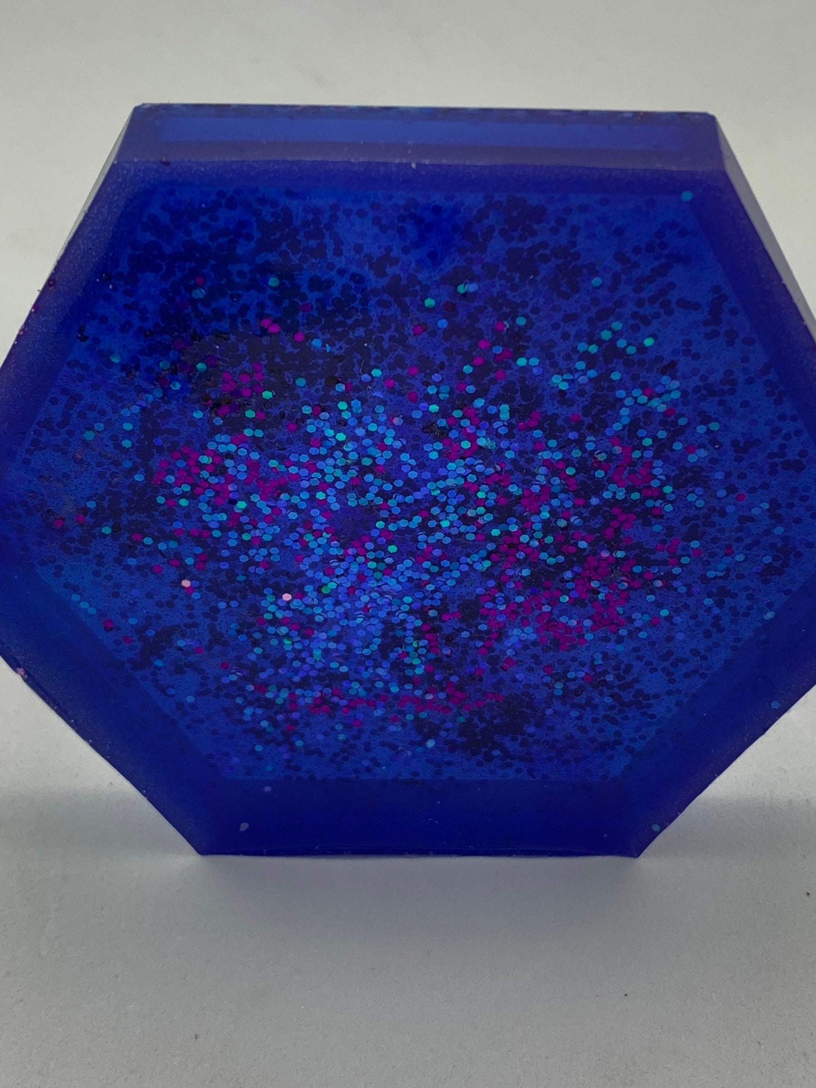 Handmade Epoxy Resin Blue / Purple Glitter Coaster Etsy