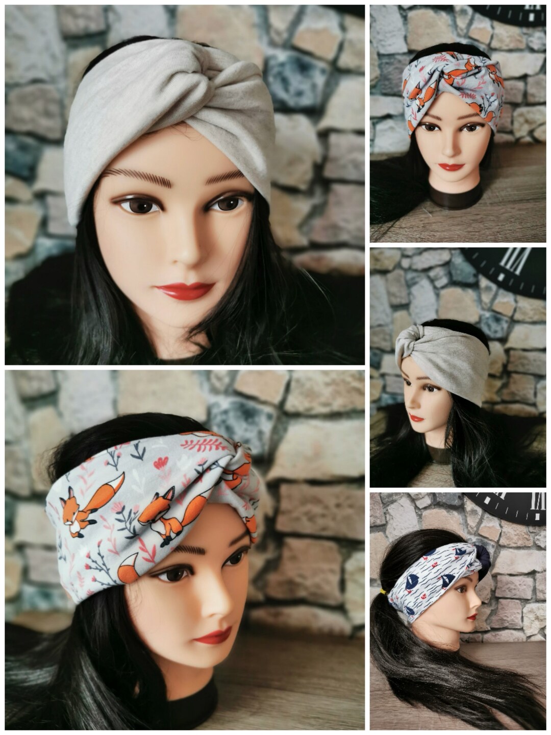 Hair Band Knot Band Cotton Jersey Hair Band With Knots Etsy