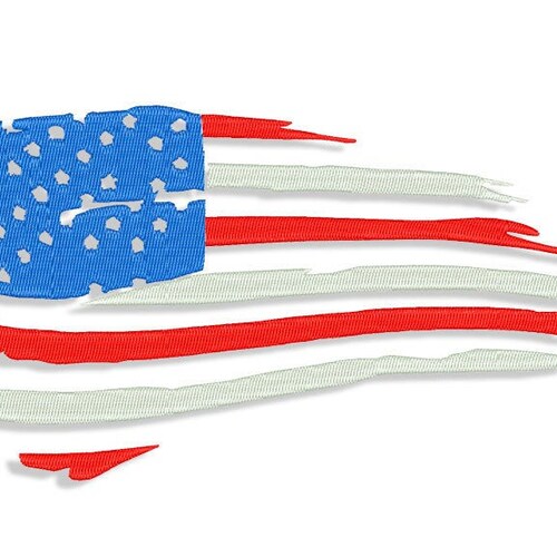 Thin Blue Line Embroidery Design American Flag Embroidery - Etsy