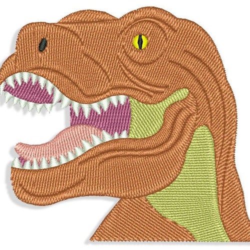 Trex Outline Machine Embroidery Design Tyrannosaurus Rex Etsy