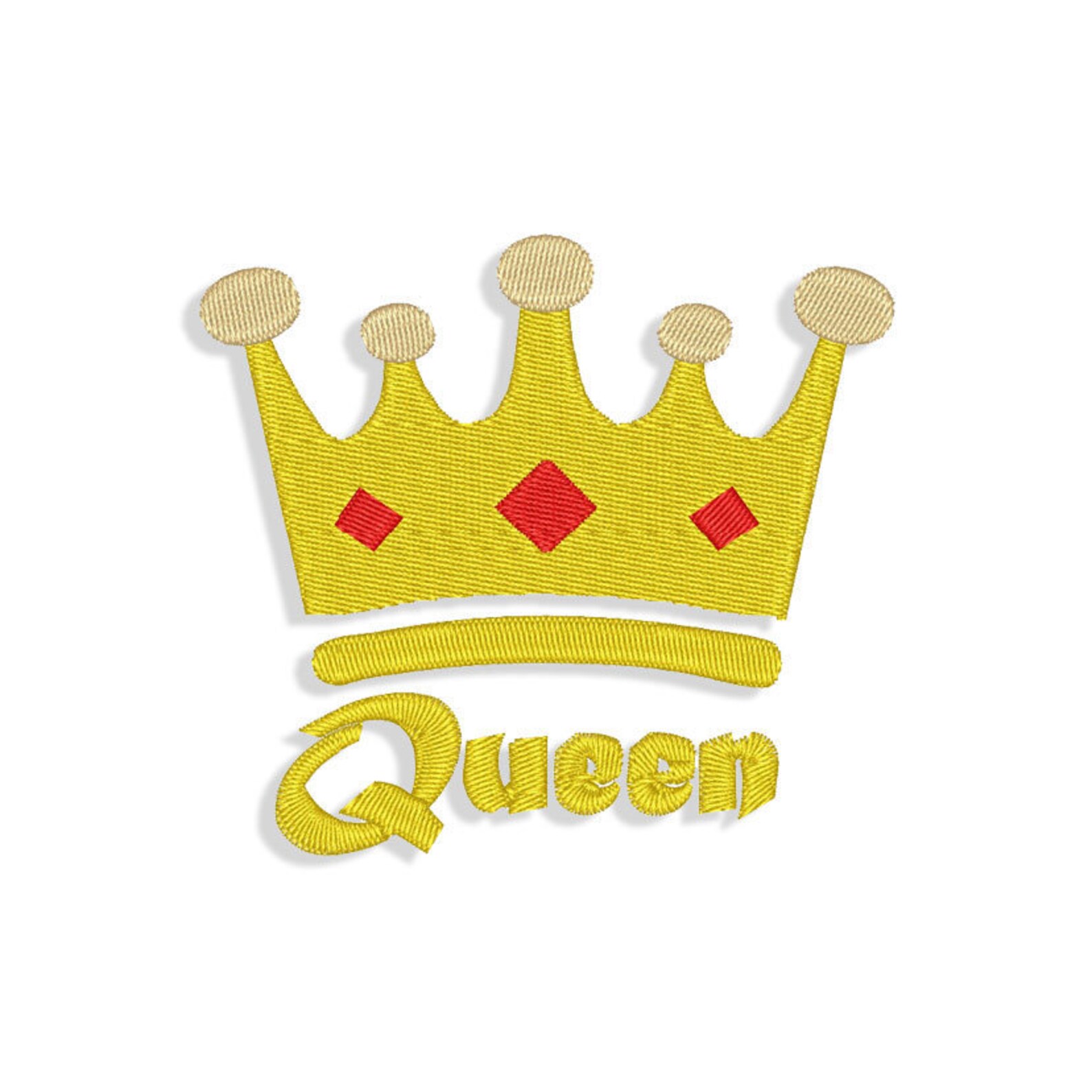 Queen Crown Embroidery Design Files Etsy