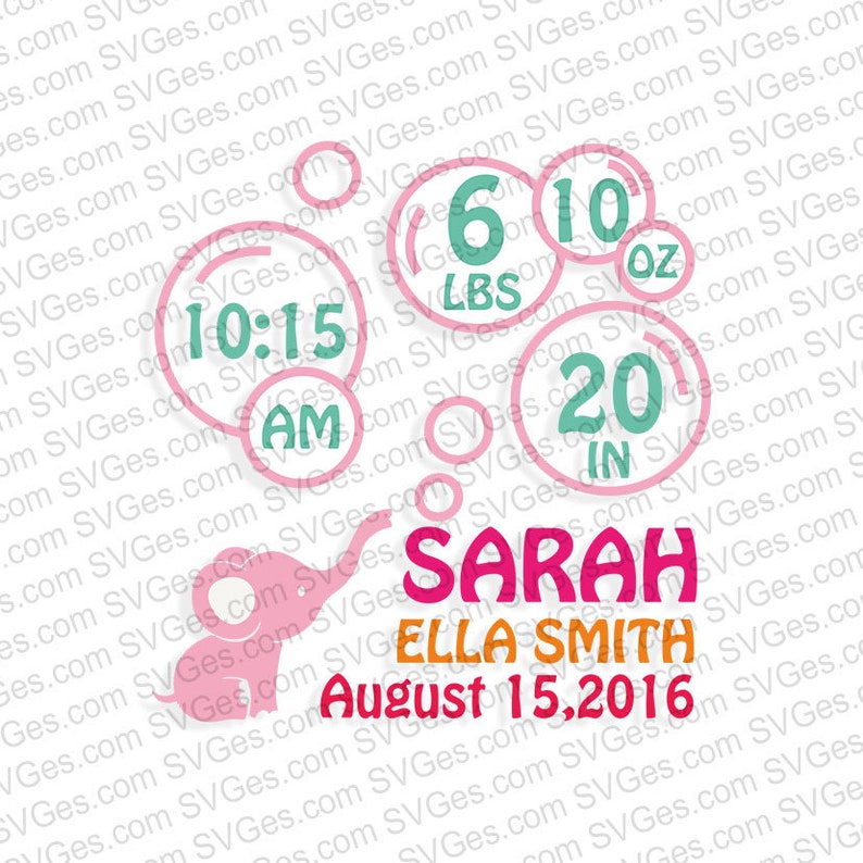 Download Baby Birth Announcement Template SVG PNG vector Cut Files ...