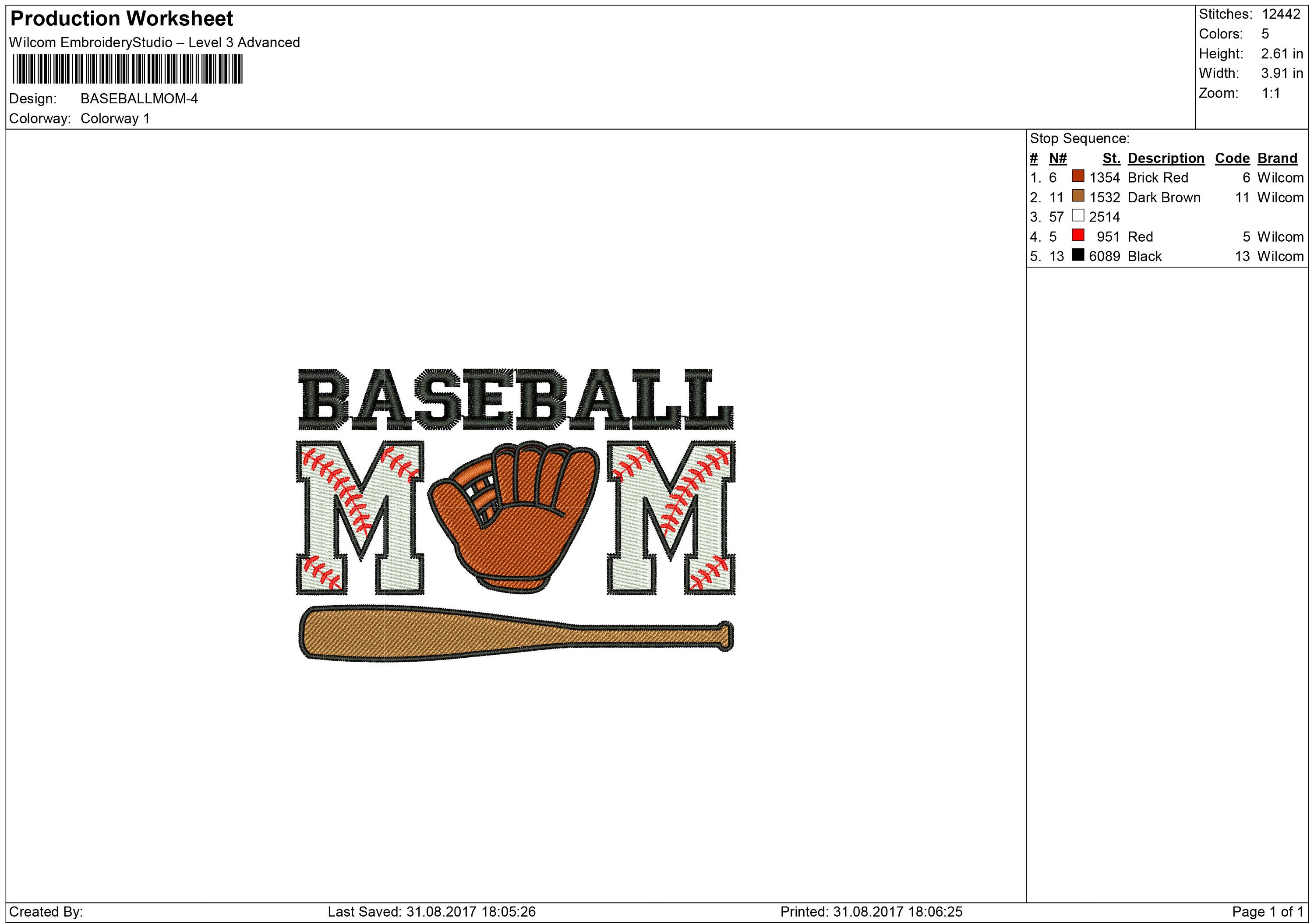 Baseball Mom Embroidery Design Files Etsy