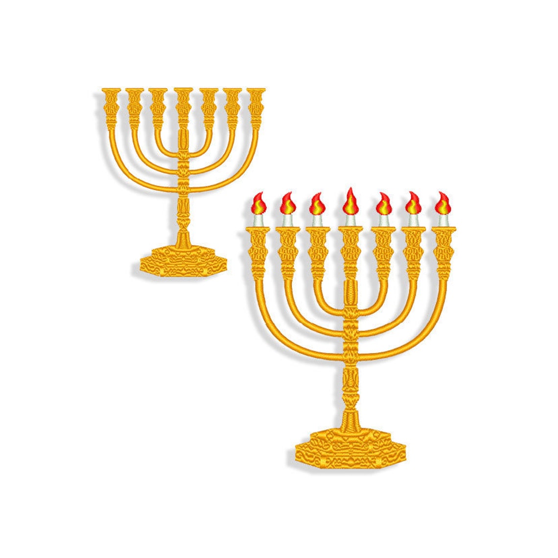 Menorah Embroidery Design Files Etsy
