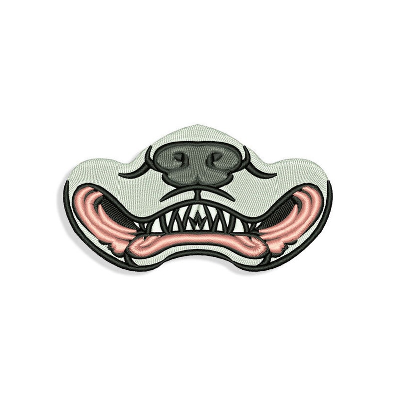 Dog Mouth Embroidery Design Files | Etsy