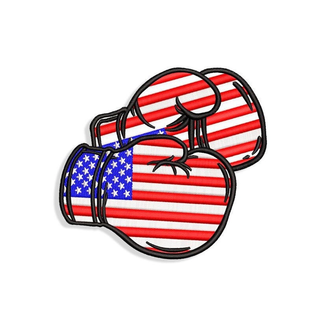American Flag Boxing Gloves Embroidery Design Files. Formats Etsy