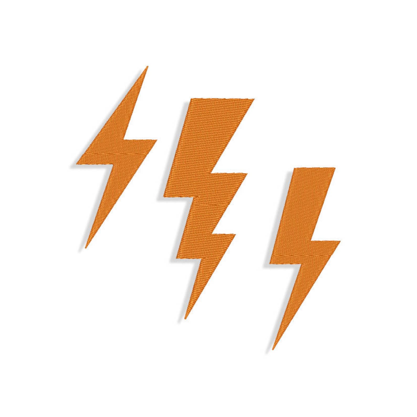 3 Types of Lightning Bolts Pack Embroidery Design Files Etsy