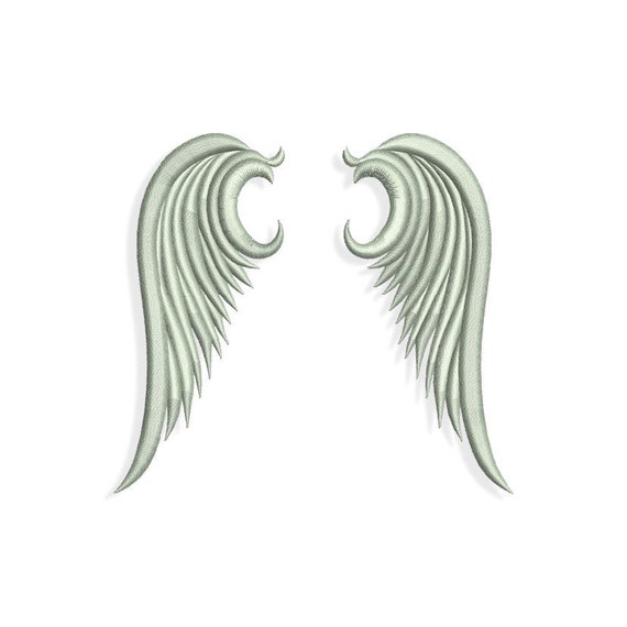 Angel Wings Embroidery Design Files Etsy