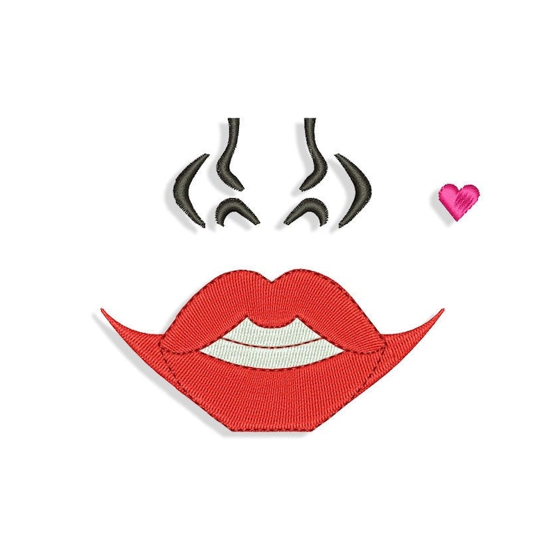 Mouth Embroidery design files