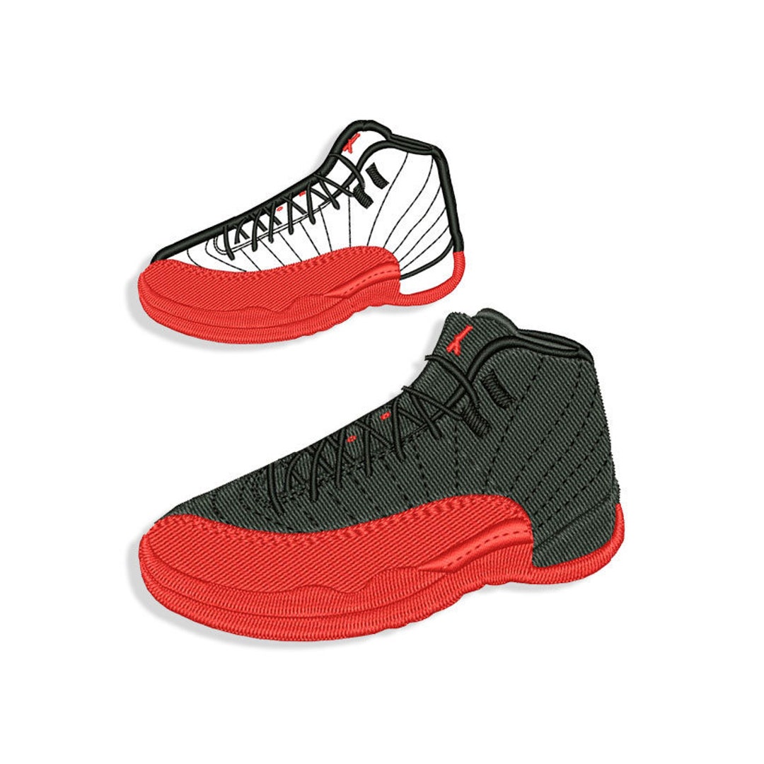 Sneakers Embroidery Design Files. Formats Pes Csd Dst Exp Etsy