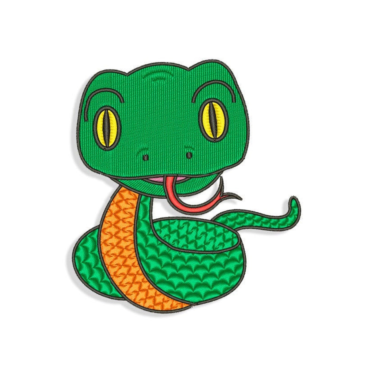 Snake Embroidery Design Files Etsy
