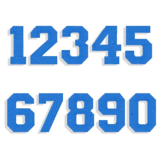 Sport Numbers Embroidery Design Files Etsy