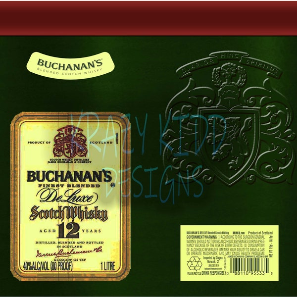 Whisky Tumbler PNG, Sublimation, 20oz Tumbler, Digital Download Buchanans