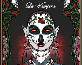 Dios De Los Muertos Vampire Art - Downloadable