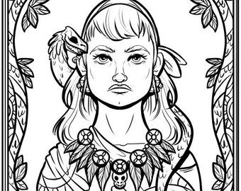 Coloring Page - La Bruja (the witch)