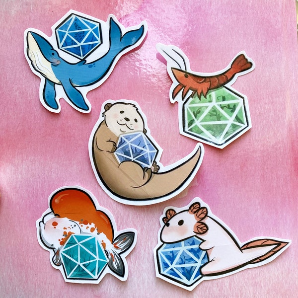 Aquatic Friends & Dice Stickers