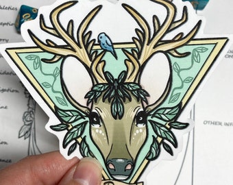 Dungeons and Dragons Druid Deer Sticker