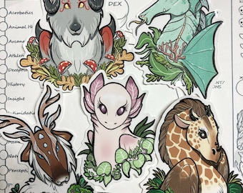 Dnd/Dungeons and Dragons Stickers - Exotic Dragons