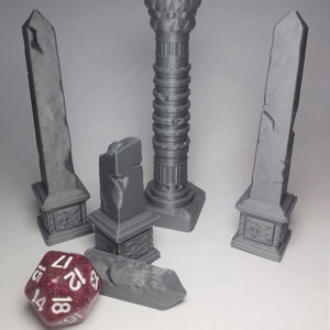 Tabletop/Dnd Egyptian Obelisks and Columns Minis