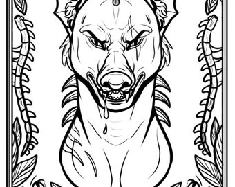 El Chupacabra - Printable Coloring Page