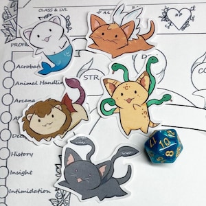 Adesivos de Monstro Felino D&D