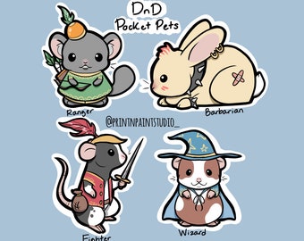 Dungeons and Dragons Stickers - Pocket Pets