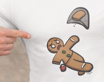 Gingerbread Man Bouldering Unisex Jersey Short Sleeve Tee | Rock Climbing