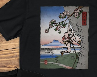 Suijin Shrine Sport Climbing Unisex Jersey Short Sleeve Tee (Front and Back Print) | Rock Climbing