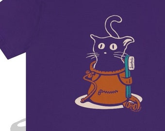 Cat in a Chalk Bag Unisex Jersey Short Sleeve Tee | Rock Climbing