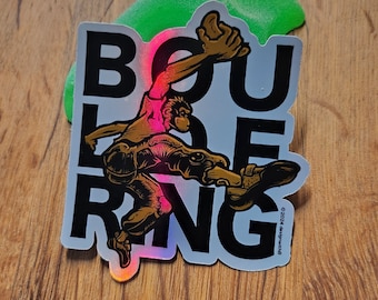 Monkey Bouldering Kiss-cut Vinyl Sticker