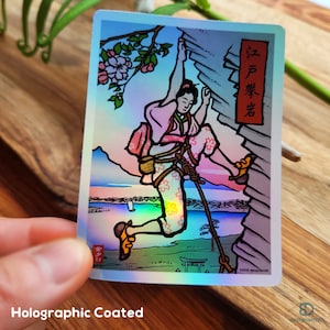 Suijin Shrine Sport Climbing Kiss-cut Glossy Coated Vinyl Sticker / Rock Climbing